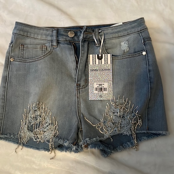 Denim couture shorts - Picture 1 of 5